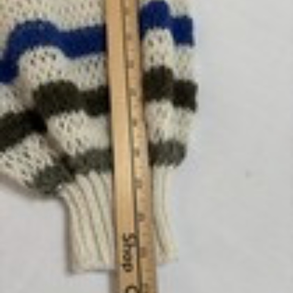 SOLD. Please DO NOT BUY.   Aerie Cardigan Sweater Woman Sz Large White Blue - Picture 10 of 12
